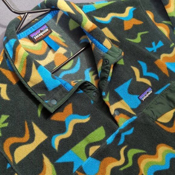 Patagonia Lightweight Synchilla Snap-T Men's S (estimated) Arctic Collage - Picture 1 of 12